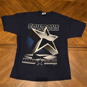 Vintage 1993 Dallas Cowboys T Shirt Mens XL Navy Blue College Concepts NFL Star